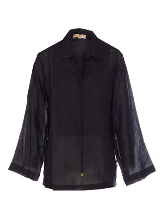 Michael Michael Kors ramie tunic - women - Ramie - S - Black