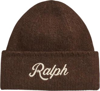 Polo Ralph Lauren Wolmix Muts - Heren - Hoeden - Bruin - ONE Size - Wol - Accessoires