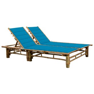 vidaXL Tumbona Con Cojines Para 2 Personas Bamb&uacute; Vidaxl