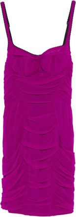 The Attico Abito corto con ruches - Viola