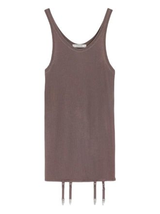 Christophe Lemaire ribbed suspender vest - Neutrals