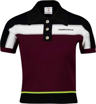 Casablanca Poloshirt mit Streifendetail