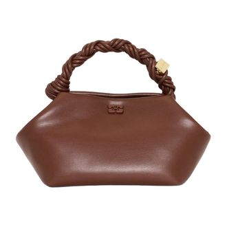 Ganni Stylish Leather Shoulder Bag - female - Ganni - Handbags - Brown - ONE SIZE - Bags