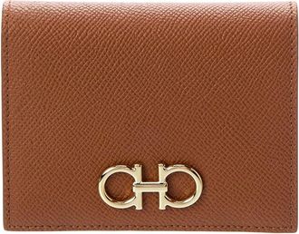 Ferragamo Ferragamo Gancini Leather Card Case