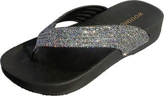 Generic Womens Fashion Flat Heel Beach Slippers with Versatile Herringbone Strap Design for Everyday Casual Comfort and Style (Black, 4.5)