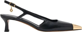 Maje Smooth leather slingback pumps in Black at Nordstrom, Size 40