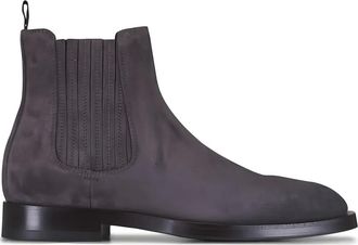 Brunello Cucinelli elastic-panel suede boots - men - Calf Suede/Calf Leather/Rubber/Calf Leather - 44.5 - Grey