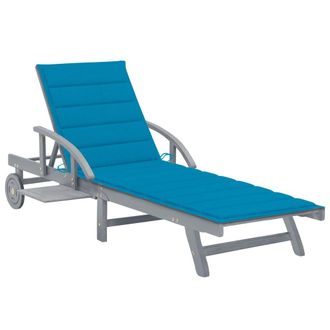 vidaXL Vidaxl - Lettino Prendisole Da Giardino Con Cuscino Massello Di Acacia