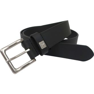 Izod Cut Edge Leather Belt in Black at Nordstrom Rack, Size X-Large