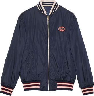Gucci Reversible Nylon Canvas Jacket Dark Blue 770283-ZAPA0-4348