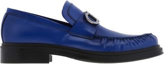 Ferragamo Duccio Leather Gancini Loafers, Size 9 EE