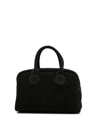 Marge Sherwood calf-suede top-handle tote bag - Black