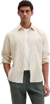 Marc O'Polo Leinenhemd MARC OPOLO, Herren, Gr. XXL, N-Gr, light oat, Web, Obermaterial: 100% Leinen, Manschette, Hemden Leinenhemd, im klassisch cleanen Look