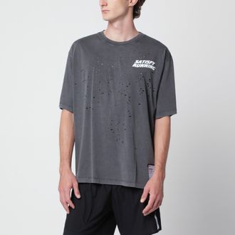 SATISFY MothTech Aged Black T-shirt with holes