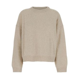 Loulou Studio Truien & Vesten, Dames, Beige, S, Wol, Tristan Sweater