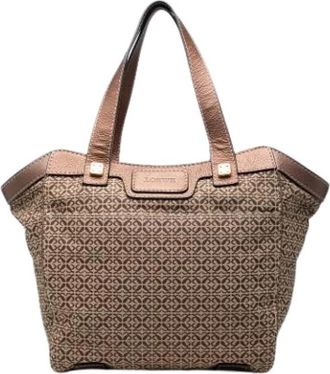 Loewe Pre-owned Canvas Tote Bag - Dames - Vintage Shopper - Bruin - ONE Size - Leer - Vintage