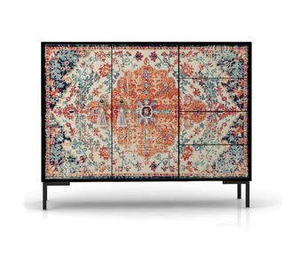 Really Nice Things Aparador bajo 2 puertas 4 cajones mdf estampado