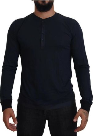 Dolce & Gabbana Long Sleeve Tops - Heren - Longsleeves - Blauw - S - Katoen - Tops