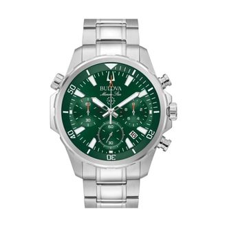 Bulova Marine Star 96B396 horloge - Dames - Horloges - Groen - ONE Size - Accessoires