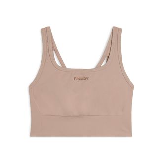 Freddy Top sportivo seamless supporto medio con inserti a costine