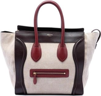Celine Pre-owned Celine Mini Tricolor Canvas and Leather Luggage Tote Ladies 4YIRDP44ZN2HIOXJ