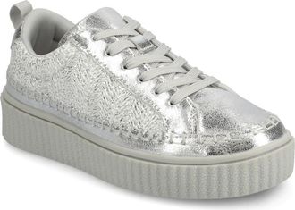 Journee Collection Pazey Platform Sneaker in Silver at Nordstrom Rack, Size 6.5
