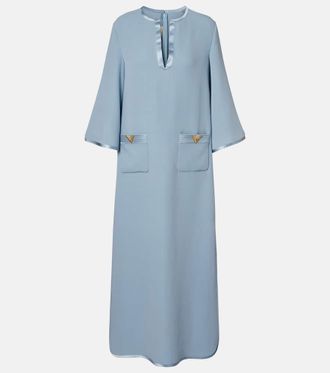 Valentino Vestido largo de seda con VGold