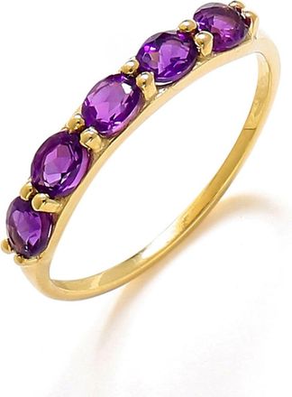 Tiramisu 10K Yellow Gold Amethyst Solitaire Ring