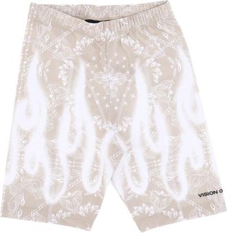 Vision Of Super Bandana Print Fietsbroek Leggings - Dames - Korte sportbroeken - Beige - S - Polyester - Fitness