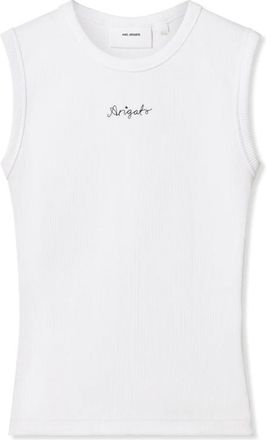 Axel Arigato Scoop Ribbed Tank - Dames - Tops zonder mouwen - Wit - S - Katoen - Tops