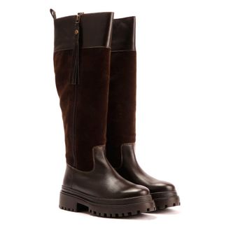 Stepney Workers Club Osprey London The Bramble Tall Leren Dames Bruine Laarzen