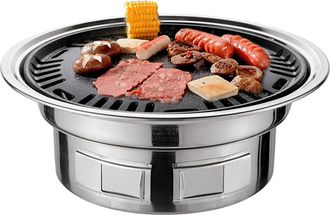 OEM Parrilla Multifuncional Para Barbacoa, Barbacoa De Carb&oacute;n, Barbacoa Redonda Coreana De Carb&oacute;n, Barbacoa De Mesa, Rejilla Y Bandeja Para Barbacoa, Para