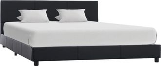 vidaXL Estructura De Cama Sin Colch&oacute;n Cuero Sint&eacute;tico Negro 140x200cm Vidaxl