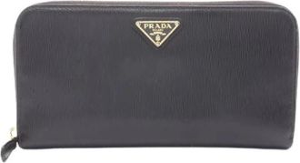 Prada Pre-owned Wallets, female, Black, Size: ONE SIZE Pre-owned Vintage Leather Wallet