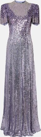 Jenny Packham Abito lungo Jourdain con decorazioni