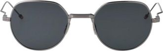 Thom Browne Titanium Ronde Zonnebril - unisex - Zonnebrillen - Grijs - 48 MM - Accessoires