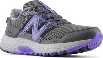 New Balance Womens 410 V8 Trail Running Shoe, Shadow Grey/Electric Indigo/Black, 9