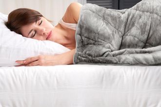 TJ Hughes Weighted Sherpa Blanket in Grey - TJ Hughes