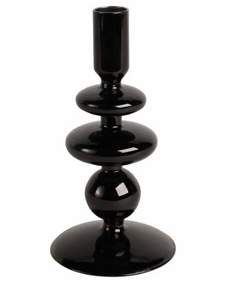 Sagebrook Home 7In Vintage Glass Taper Candle Holder