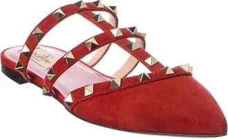 Valentino Rockstud Caged Suede Mule