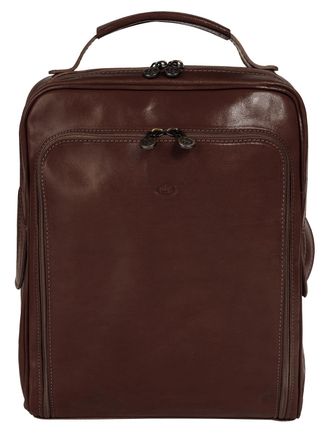 Pik&eacute; Cityrucksack PIK&Eacute;, Damen, Gr. B/H/T: 27cm x 36cm x 7cm, onesize, braun, Leder, Rindsleder, Rucks&auml;cke Cityrucksack, echt Leder, Made in Italy