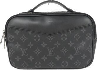 Louis Vuitton Black Coated Canvas Shoulder Bag (Pre-Owned)