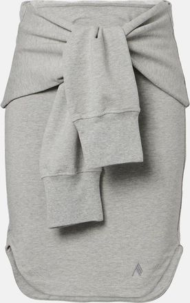 The Attico Layered cotton-blend miniskirt