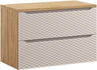 Petits Meubles Mueble bajo lavabo 90cm encimera estratificado Beige marrón