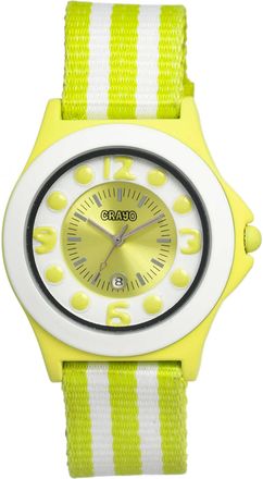 Crayo Carnival Quartz Lime and White Dial Ladies Watch CR0706