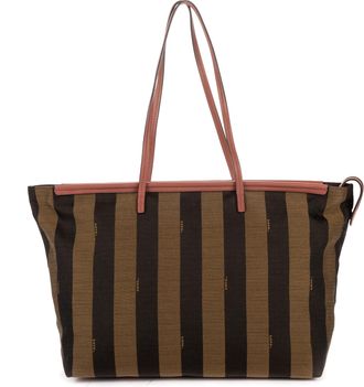 Fendi Pre-owned Womens Large Pequin Zip Tote Shoulder Bag - Pink - One Size