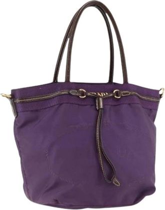 Prada Pre-owned Bucket Bags, female, Purple, Size: ONE SIZE Pre-owned Bucket Bag