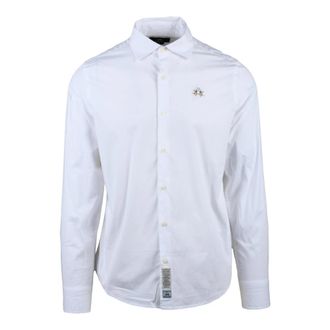 La Martina Casual Shirts - Heren - Zakelijke Overhemden - Wit - M - Katoen - Overhemden