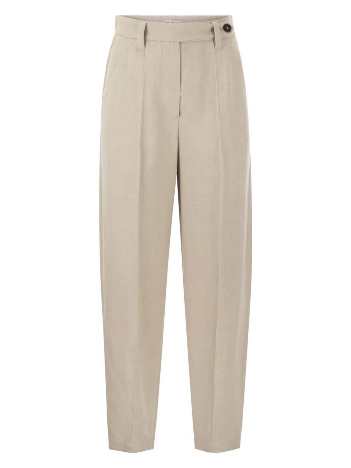 Women's Brunello Cucinelli Linen Pants − Sale: up to −78