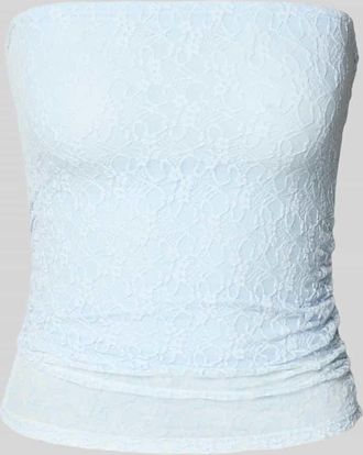 Jack & Jones Spitzentop im Off-Shoulder-Look Modell MONROE in Hellblau, Gr&ouml;&szlig;e XL